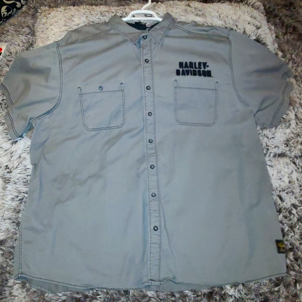 Harley Davidson Button Up Short Sleeve Riding Shirt